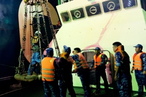 Bộ Tư lệnh Vùng Cảnh sát biển 3 kịp thời cấp cứu thuyền viên bị đau ruột thừa cấp trên biển