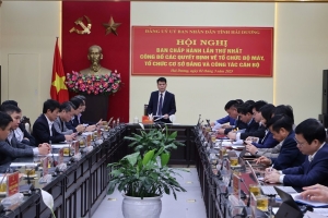 Hải Dương công bố các quyết định về tổ chức bộ máy và công tác cán bộ