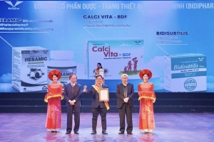 Bình Định: BIDIPHAR có 3 sản phẩm đạt giải "Sản phẩm Vàng vì sức khỏe cộng đồng"