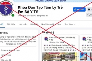 Khóa đào tạo tâm lý trẻ em Bộ Y tế 2025 là giả mạo