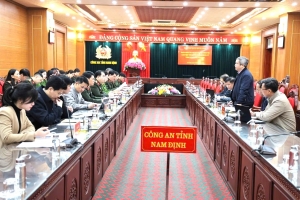 Đoàn kiểm tra Bộ Chính trị làm việc với Công an tỉnh Nam Định