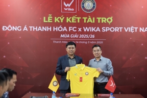 Wika tài trợ trang phục cho CLB Đông Á Thanh Hóa mùa giải 2025/2026