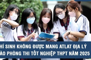 Thí sinh không được mang Atlat Địa lý vào phòng thi tốt nghiệp THPT kể từ năm 2025?
