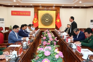 Đoàn công tác của Thường trực Tỉnh uỷ Quảng Nam thăm, làm việc tại tỉnh Thanh Hoá