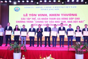 Lạng Sơn: Tôn vinh, khen thưởng các tập thể, cá nhân tham gia đóng góp cho Chương trình “Xóa nhà tạm, nhà dột nát”