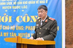 Giám đốc Công an tỉnh Thanh Hóa dự lễ khởi công và trao biển hỗ trợ xây dựng nhà ở tại huyện Ngọc Lặc