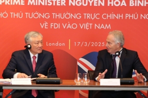 Nguyên Thủ tướng Anh Tony Blair: Thành lập Trung tâm Tài chính quốc tế tại Việt Nam là một quyết định rất sáng suốt
