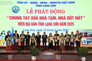 Lạng Sơn: Tiếp nhận trên 12 tỷ đồng ủng hộ tại Lễ phát động “Chung tay xóa nhà tạm, nhà dột nát” trên địa bàn tỉnh Lạng Sơn năm 2025