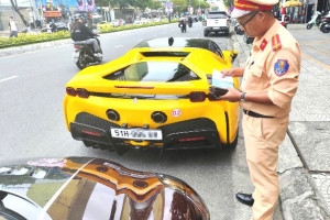 Đà Nẵng: Xử phạt 167 triệu đồng, tạm giữ 11 bằng lái vụ đoàn siêu xe vượt đèn đỏ