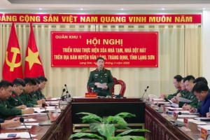 Lạng Sơn: Quân khu 1 hỗ trợ xây mới và sửa chữa 19 căn nhà tạm, nhà dột nát