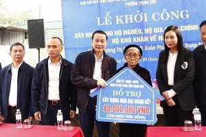 Chủ tịch UBND tỉnh Thanh Hóa dự lễ khởi công xây dựng nhà ở cho hộ nghèo tại TP. Sầm Sơn