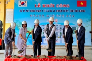 Hải Dương: Tổ chức GPI Hàn Quốc viện trợ xây dựng Trạm Y tế xã Hà Kỳ