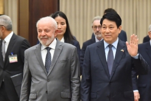 Chủ tịch nước Lương Cường chủ trì chiêu đãi cấp Nhà nước Tổng thống Brazil