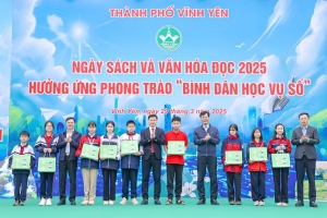 Vĩnh Yên tổ chức Ngày Sách và Văn hóa Đọc 2025 nhằm lan tỏa tri thức