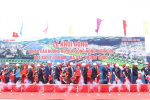 Khởi công xây dựng Cầu đường bộ 1.500 tỷ đồng bắc qua sông Hồng nối Việt Nam với Trung Quốc