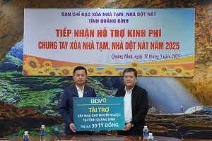 Quảng Bình tiếp nhận 40 tỷ đồng hỗ trợ xóa nhà tạm, nhà dột nát của BIDV và MSB