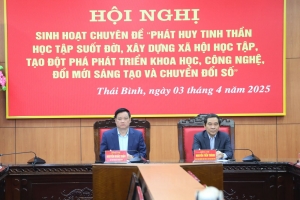 Ban Thường vụ tỉnh Thái Bình tổ chức Hội nghị sinh hoạt chuyên đề