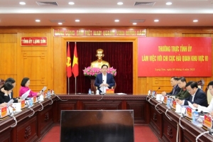 Thường trực Tỉnh ủy Lạng Sơn làm việc với Chi cục Hải quan khu vực VI