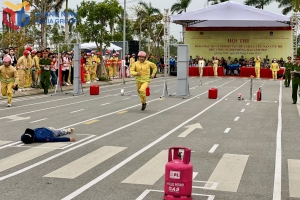 Hội thi Báo cháy 114 và nghiệp vụ chữa cháy, cứu nạn cứu hộ tại Khu công nghiệp Đông Mai