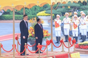 Thủ tướng Phạm Minh Chính chủ trì lễ đón Thủ tướng Tây Ban Nha