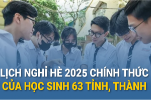 Chi tiết lịch nghỉ hè 2025 của học sinh 63 tỉnh, thành cả nước