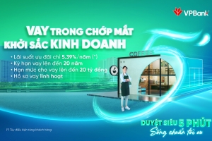 VPBank tung gói ưu đãi lãi suất, cơ hội cho chủ hộ kinh doanh vượt bão lạm phát