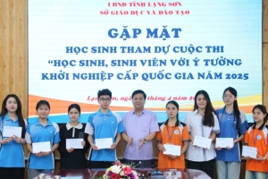Lạng Sơn: Gặp mặt học sinh tham dự Cuộc thi “Học sinh, sinh viên với ý tưởng khởi nghiệp” cấp quốc gia năm 2025