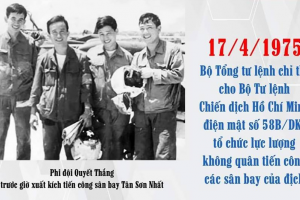 50 năm thống nhất đất nước: Ngày 17/4/1975: Ðại tướng Võ Nguyên Giáp điện nói rõ về nhiệm vụ đánh phá các sân bay
