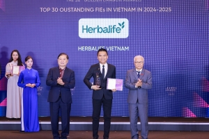Herbalife Việt Nam được vinh danh Top 50 doanh nghiệp FDI tiêu biểu tại Việt Nam tại Giải thưởng Rồng Vàng 2025