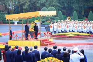 Thủ tướng Phạm Minh Chính chủ trì Lễ đón Thủ tướng Nhật Bản Ishiba Shigeru