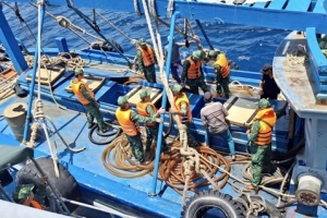 Phát hiện, bắt giữ tàu cá vận chuyển 16.000 lít dầu không rõ nguồn gốc