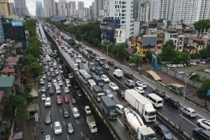 Cấm đường Vành đai 3 trên cao từ Big C đến Mai Dịch vào ban đêm để sửa chữa