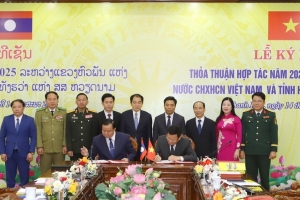 Hai tỉnh Thanh Hóa - Hủa Phăn hội đàm, ký kết thỏa thuận hợp tác năm 2025