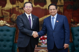 Thủ tướng Phạm Minh Chính tiếp Chủ tịch Tập đoàn Hoa Điện Trung Quốc