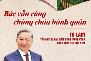 Bác vẫn cùng chúng cháu hành quân