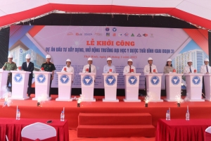 Khởi công xây dựng công trình thuộc dự án mở rộng Trường Đại học Y Dược Thái Bình