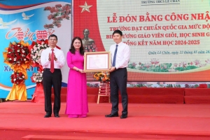 Hải Phòng: Trường THCS Lê Chân đón nhận danh hiệu Trường chuẩn quốc gia mức độ 2