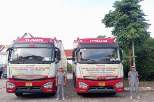 THILOGI vận chuyển hàng viện trợ quốc tế cho tỉnh Sê Kông (Lào)