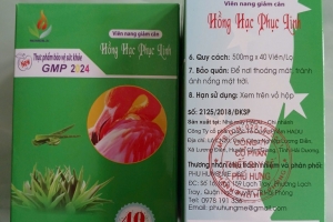 Cảnh báo: Thực phẩm bảo vệ sức khỏe Viên nang giảm cân Hồng Hạc Phục Linh chứa chất cấm Sibutramine