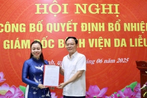 Thạc sĩ, bác sĩ Trần Thị Thái Hà được bổ nhiệm làm Giám đốc Bệnh viện Da liễu tỉnh Thái Bình