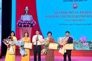 Công bố và trao giải báo chí thành phố Hải Phòng