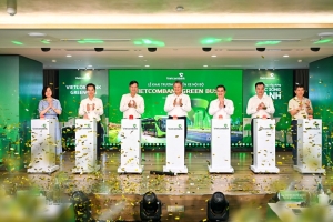 Vietcombank tổ chức Lễ khai trương tuyến xe nội bộ Vietcombank Green Bus