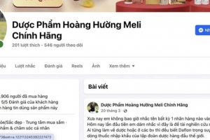 Bộ Y tế đề nghị xử lý fanpage 'Dược phẩm Hoàng Hường Meli chính hãng'