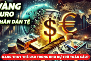 Lý do các ngân hàng Trung ương cân nhắc dự trữ vàng, Euro và Nhân dân tệ