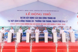 Động thổ xây dựng cầu Tràng An: Kết nối hạ tầng, thúc đẩy phát triển du lịch Hoa Lư