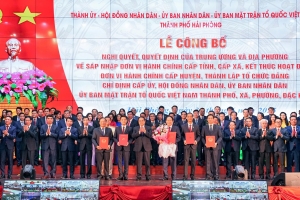 Hải Phòng: Công bố Nghị quyết, quyết định của Trung ương và địa phương về sáp nhập đơn vị hành chính