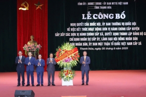 Thanh Hóa công bố các nghị quyết, quyết định về sắp xếp tổ chức bộ máy và đơn vị hành chính