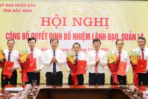 Bắc Ninh công bố các quyết định về công tác cán bộ