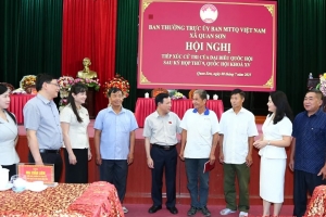 Đoàn ĐBQH tỉnh Thanh Hóa tiếp xúc cử tri xã Quan Sơn