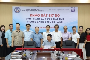 Khảo sát đánh giá ngoài cơ sở giáo dục Trường Đại học Thủ đô Hà Nội